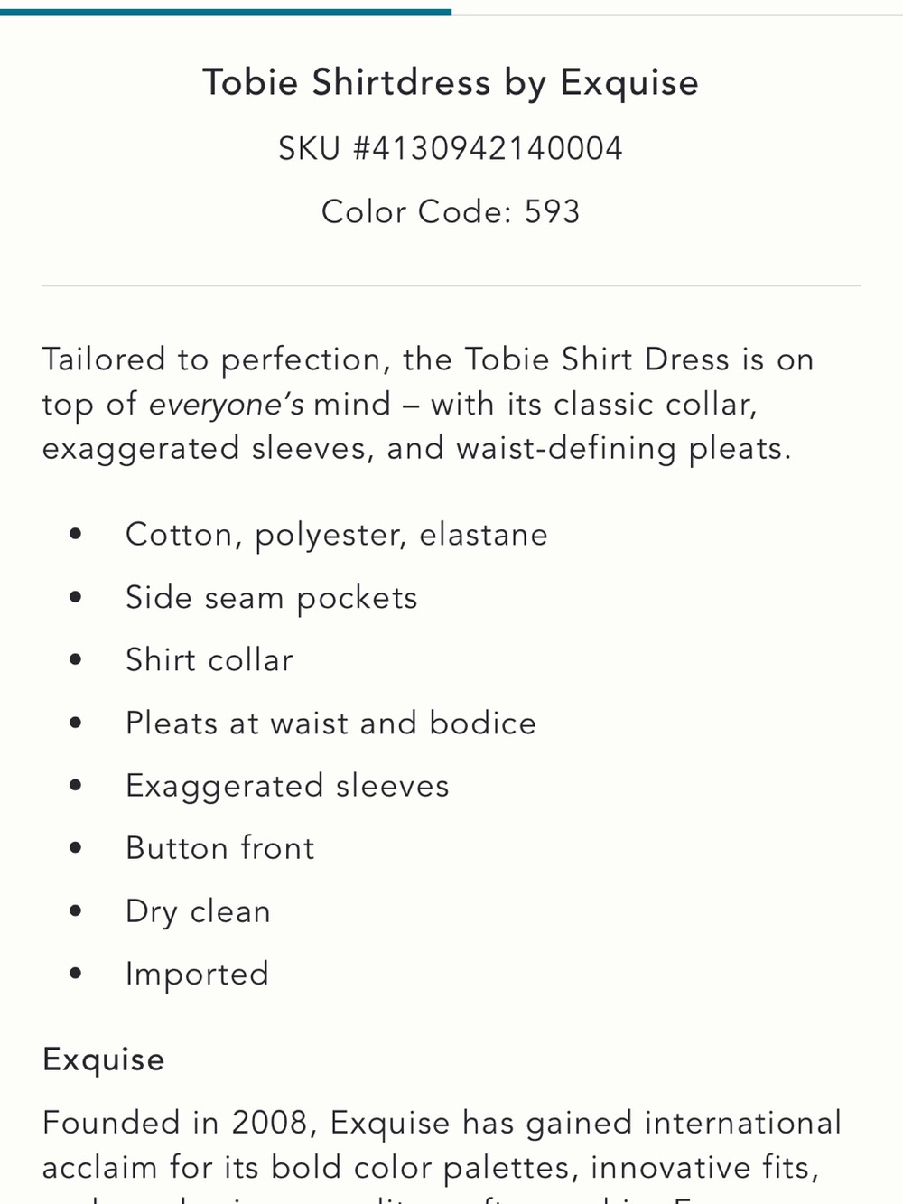 Anthropologie Tobie shirt dress by Exquise - Picture 4 of 5